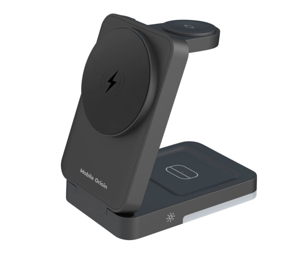 Mobile Origin 3in1 Foldable Charging Stand with light,  PW28, black - 1537917 - zdjęcie